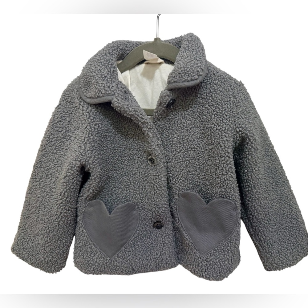 H&M Cozy Heart Pocket Pile Jacket